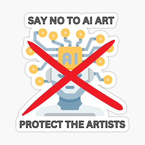 Item preview, no to ai art designed and sold by InGeniusDesign.