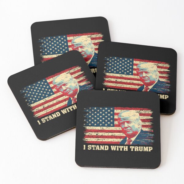 Item preview, I Stand With Trump Vintage American Flag designed and sold by RosannaArt.