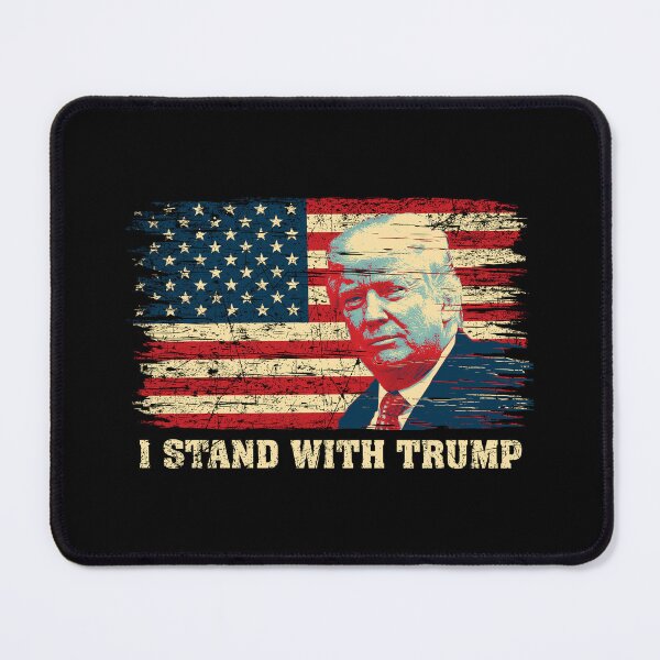 Item preview, I Stand With Trump Vintage American Flag designed and sold by RosannaArt.