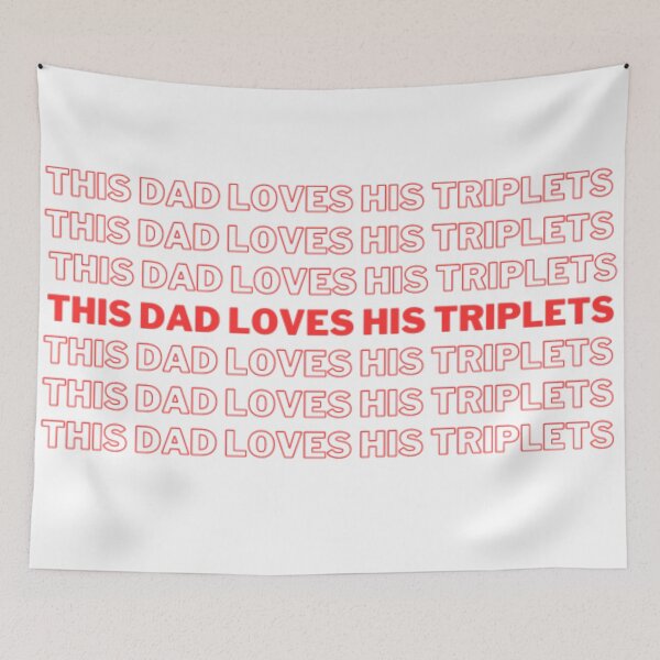 Aperçu de l'œuvre Ce papa aime ses triplés créée et vendue par Artista-shop.