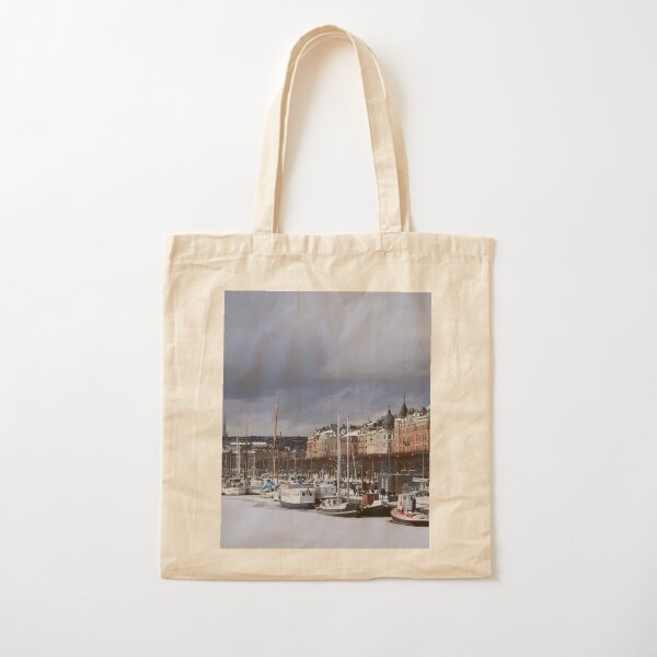 Winter in Stockholm, Sweden - Photographic Print Cotton Tote Bag