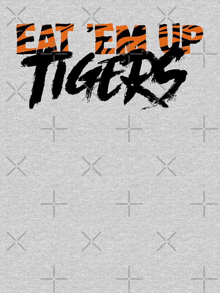 Eat Em' Up Detroit Tigers Long Sleeve Tee at Michigan Vibes Store. XS / Black Heather