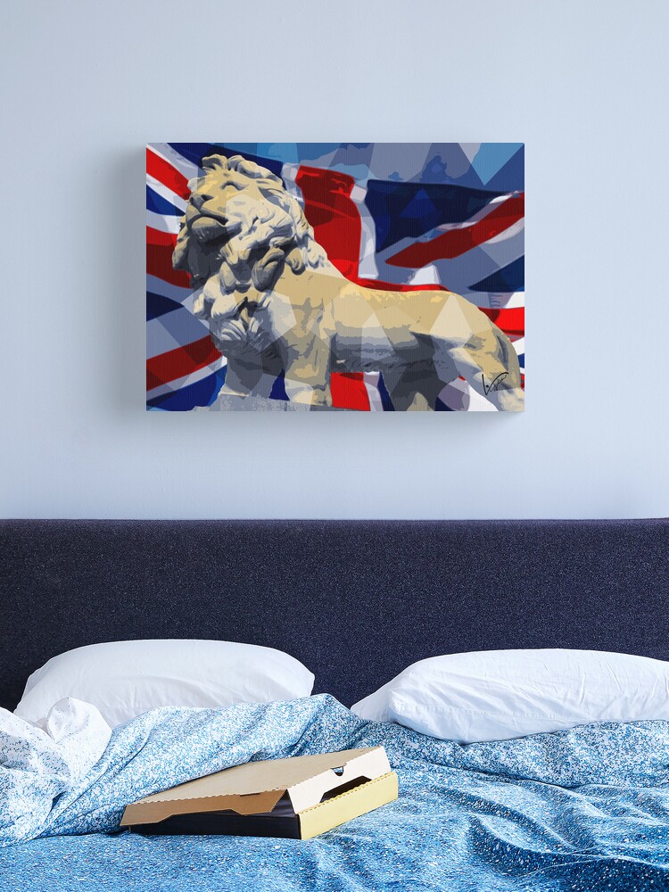 Thumbnail 1 of 3, Canvas Print, British Lion designed and sold by LiscaGraphicArt.