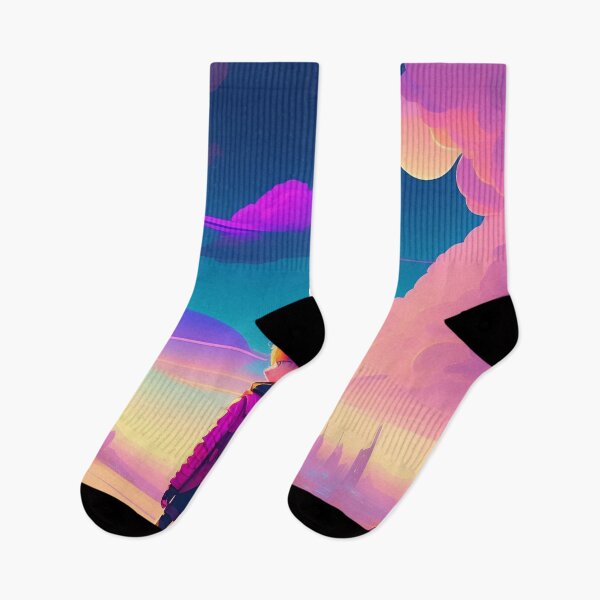 Item preview, Girl Anime Cartoon Retrowave Vaporwave Anime Style AI Art designed and sold by unusualillusion.