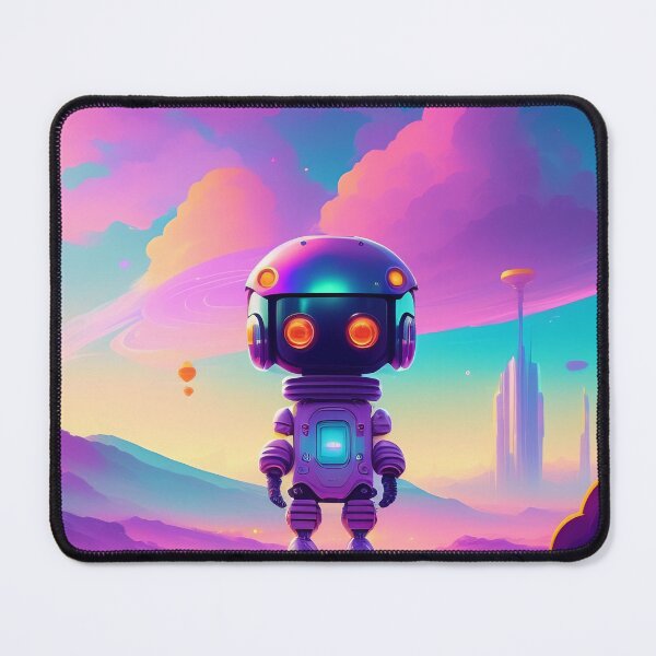 Item preview, Robot Retrowave Vaporwave Anime Style AI Art designed and sold by unusualillusion.