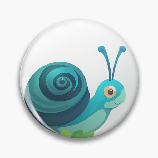 Item preview, Cute Smiling Cool Colors Swirly Spirally Sweet Snail 3 designed and sold by Vicki Noble Art.