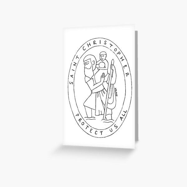 Item preview, Saint Christopher designed and sold by AnythingButBland Art.