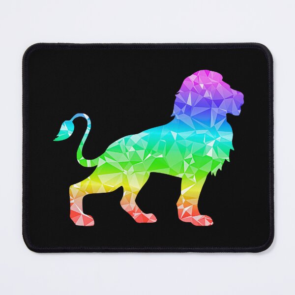 Artikelvorschau, Regenbogen-abstrakter geometrischer Löwe - LGBT-Gay-Pride-Thema entworfen und verkauft von AnimalArtstyle.