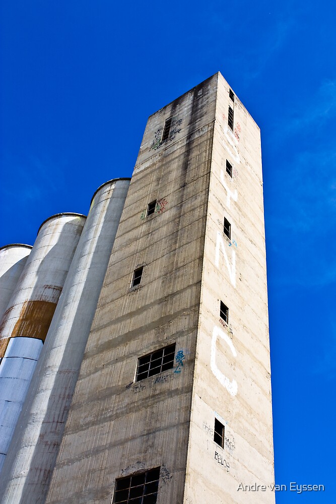 "Collingwood Silos, Exterior, 1" by Andre van Eyssen Redbubble