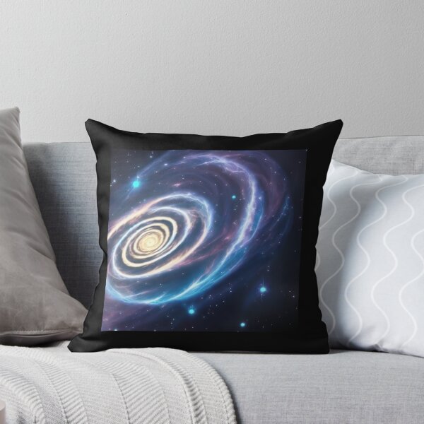 Artikelvorschau, Cosmic Hearth: Die exquisite Schönheit einer kreisförmigen Galaxie mit blauen und gelben Farbtönen entworfen und verkauft von ShardSpace.