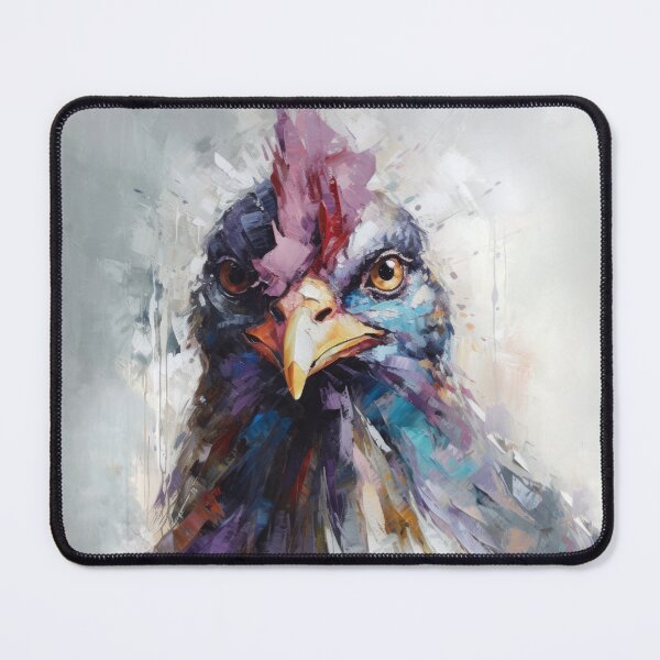Item preview, Farm Animal Impasto Chicken Art, Printed Abstract Painting in Palette Knife Style for Livingroom Wall Décor, Animal Artwork designed and sold by VinceVanSloth.