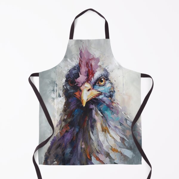 Item preview, Farm Animal Impasto Chicken Art, Printed Abstract Painting in Palette Knife Style for Livingroom Wall Décor, Animal Artwork designed and sold by VinceVanSloth.