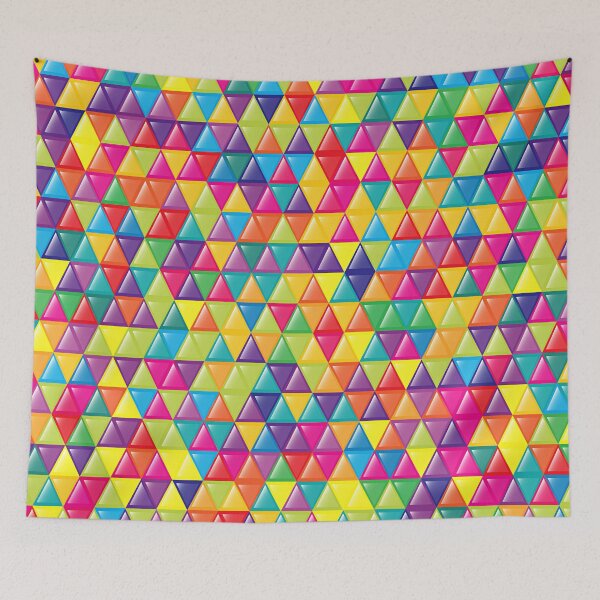 Item preview, Abstract multicolor triangles pattern designed and sold by cutecrazytshirt.