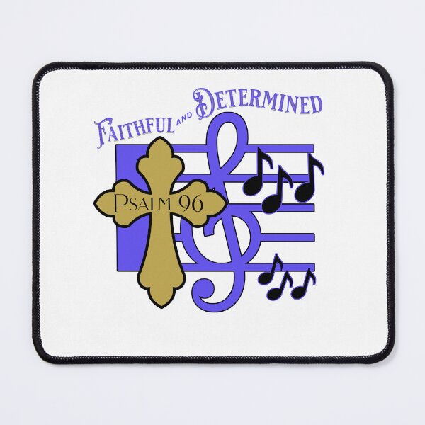 Item preview, Faithful and Determined Psalm 96 Musical design in royal purple and black designed and sold by tranquilbeach.