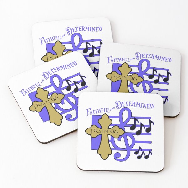 Item preview, Faithful and Determined Psalm 96 Musical design in royal purple and black designed and sold by tranquilbeach.