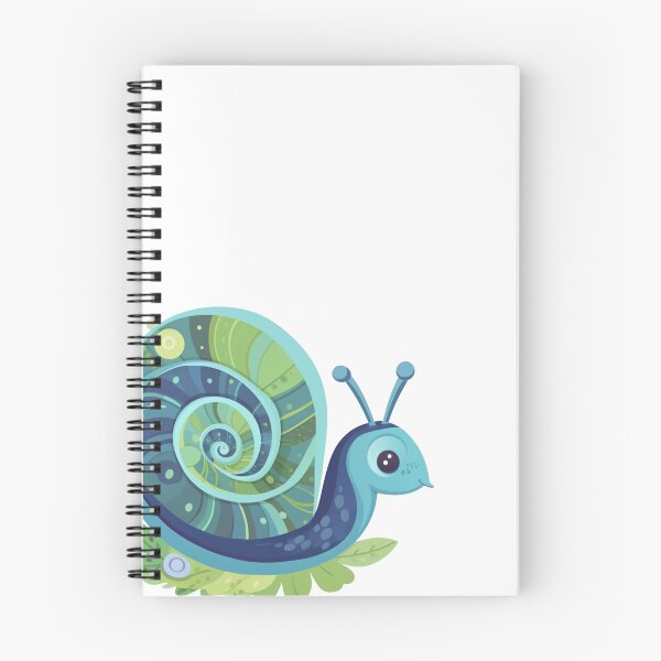 Item preview, Boho Fanciful in Comfy Cool Colors Swirly Spirally Sweet Snail 5 designed and sold by Vicki Noble Art.