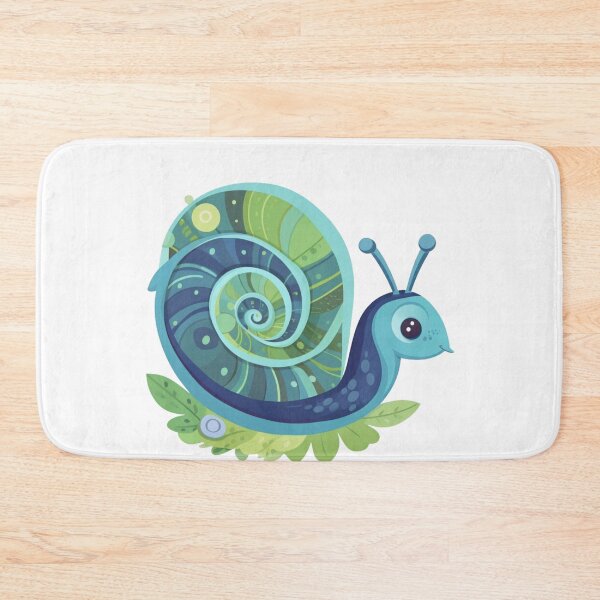 Item preview, Boho Fanciful in Comfy Cool Colors Swirly Spirally Sweet Snail 5 designed and sold by Vicki Noble Art.
