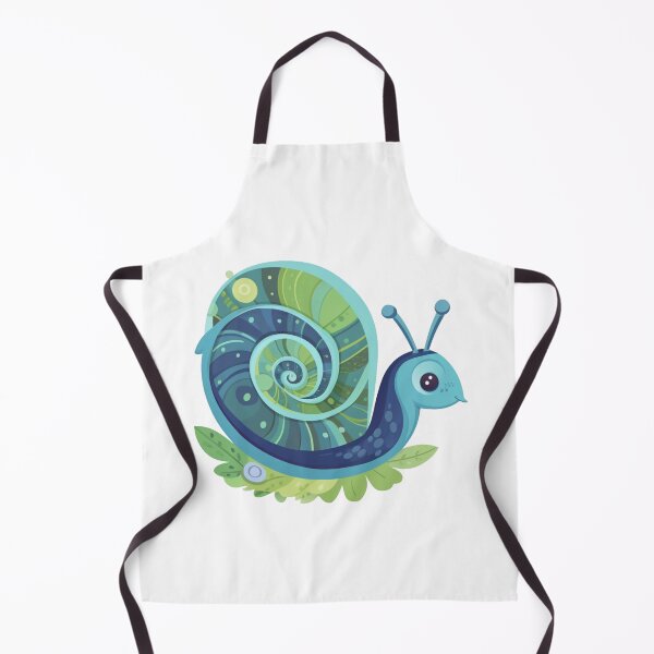 Item preview, Boho Fanciful in Comfy Cool Colors Swirly Spirally Sweet Snail 5 designed and sold by Vicki Noble Art.