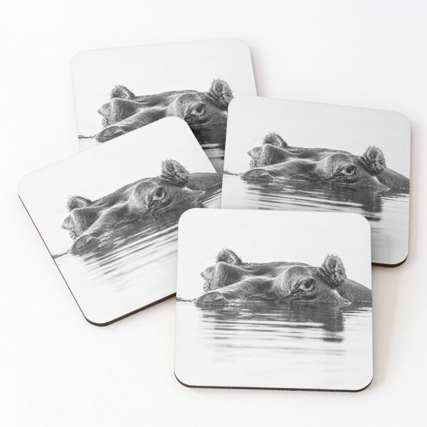 Item preview, Hippo High Key Chobe River Botswana Africa designed and sold by PhotoArt by Joan Carroll.