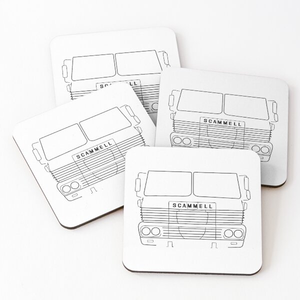 Item preview, Classic 1970s Scammell Routeman lorry black outline designed and sold by soitwouldseem.