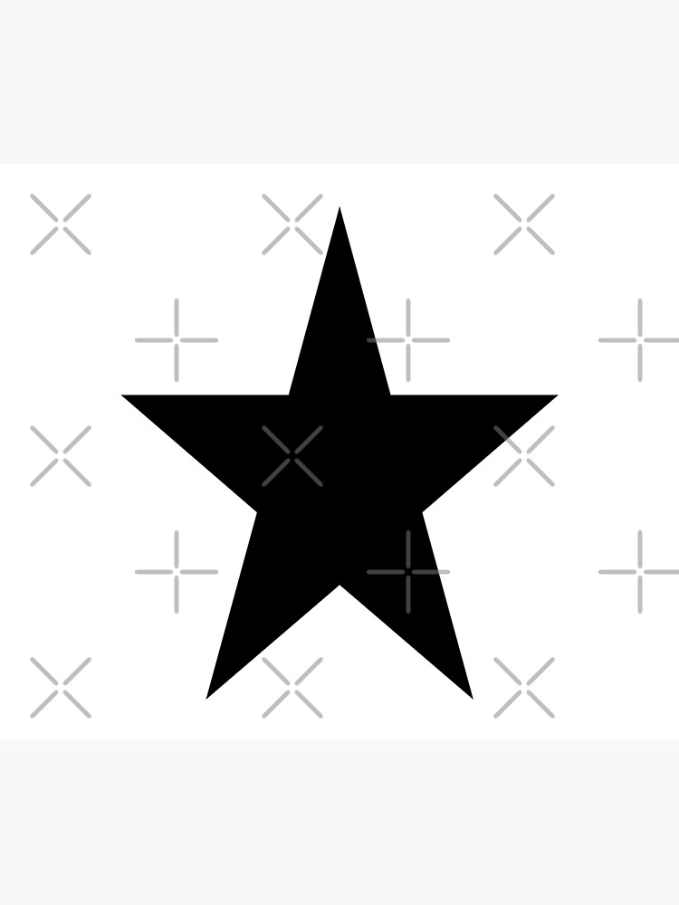 Single BLACK STAR on a WHITE Background | Tapestry