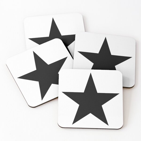 Item preview, Single BLACK STAR on a WHITE Background designed and sold by RachelMacht.