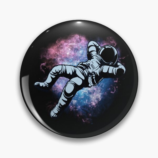 Item preview, Astronaut Chilling in Space | Pink, Blue and  Purple designed and sold by KatsCanvas.