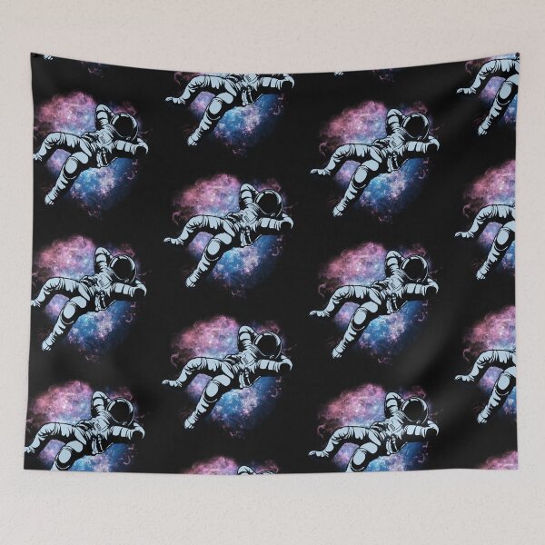Item preview, Astronaut Chilling in Space | Pink, Blue and  Purple designed and sold by KatsCanvas.