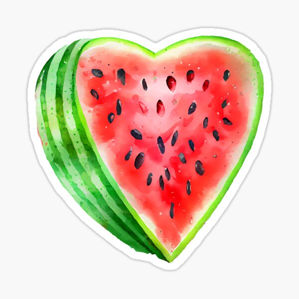 Watermelon Love in the Summer Sticker for Sale by LuxindaSwirl