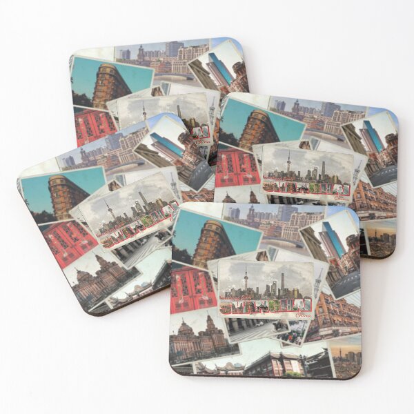 Item preview, Greetings from Shanghai in China Vintage style retro souvenir designed and sold by DeveloperProp0.