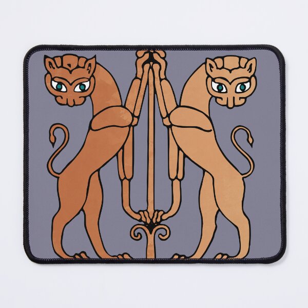 Item preview, Red Mycenaean Lions designed and sold by frederic Lecut.