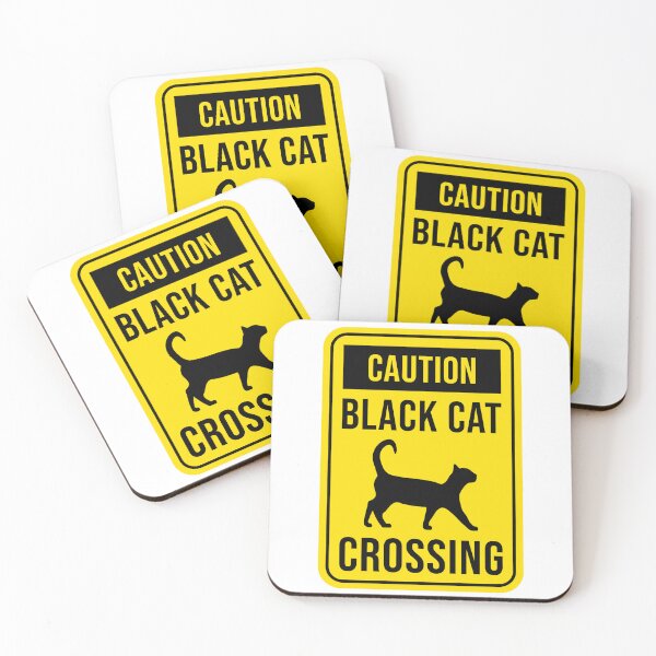 Item preview, Black Cat Crossing Road Sign T-Shirt for Black Cat Lovers, Womens Cat Shirt, Caution Traffic Sign Shirt for Cat Mom/Dad, Black Kitty Tabby designed and sold by CanOpnrsNation.