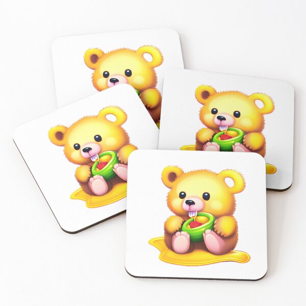 Item preview, Cute Teddy Bear with Bowel of Honey   designed and sold by Robertworkshop.