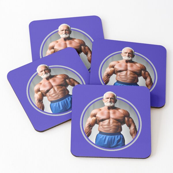 Item preview, Muscular bearded gray designed and sold by muscledaddies.