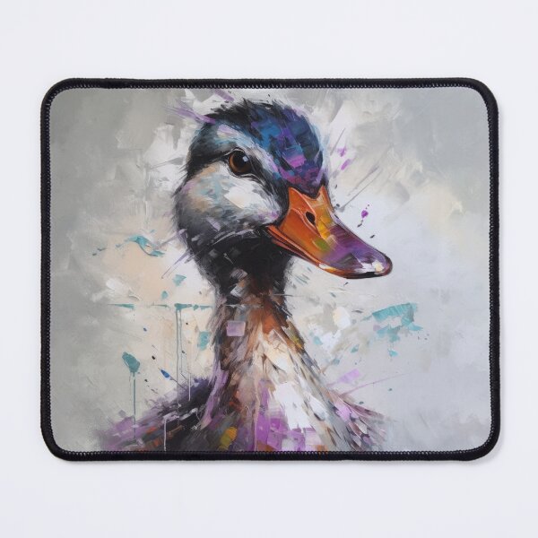 Item preview, Farm Animal Impasto Duck, Printed Artwork in Palette Knife Style, Perfect Livingroom Wall Art, Abstract Animal Painting designed and sold by VinceVanSloth.