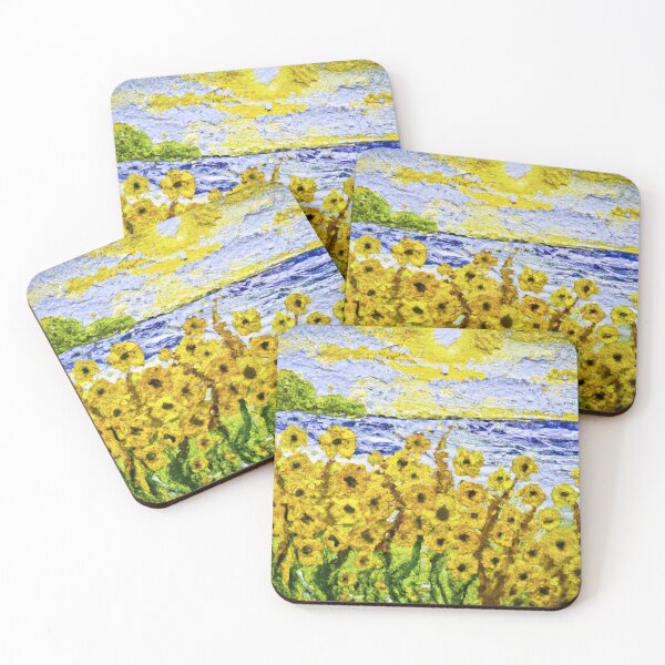 Item preview, Yellow Blossoms under Blue Skies: A Van Gogh Inspired Painting designed and sold by DreamPrint Collective.