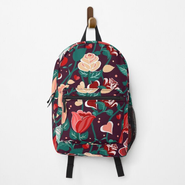 Item preview, Cute Mix Colours Rose Flowers with Green Leaves Deep Red Pattern designed and sold by Moyanana.