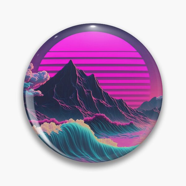 Item preview, Coastal Cosmos: A Vaporwave Sunset Overlooking the Ocean designed and sold by Mullet Monkey.