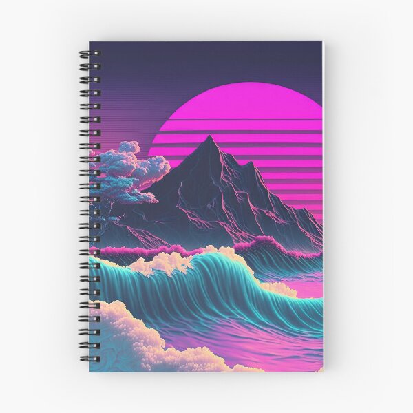 Item preview, Coastal Cosmos: A Vaporwave Sunset Overlooking the Ocean designed and sold by Mullet Monkey.