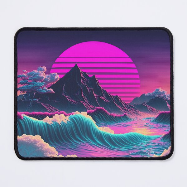 Item preview, Coastal Cosmos: A Vaporwave Sunset Overlooking the Ocean designed and sold by Mullet Monkey.