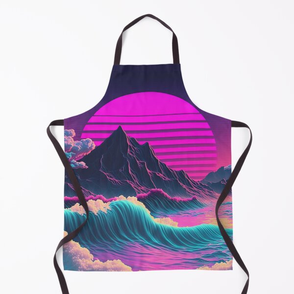 Artikelvorschau, Coastal Cosmos: Ein Vaporwave-Sonnenuntergang mit Blick auf den Ozean entworfen und verkauft von Mullet Monkey.
