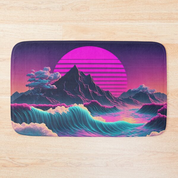 Item preview, Coastal Cosmos: A Vaporwave Sunset Overlooking the Ocean designed and sold by Mullet Monkey.