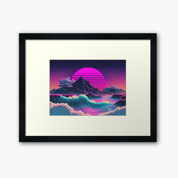 Item preview, Coastal Cosmos: A Vaporwave Sunset Overlooking the Ocean designed and sold by Mullet Monkey.