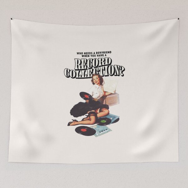 Item preview, Who Needs a Boyfriend When You Have a Record Collection? (Black Text) designed and sold by Dani Moffet.