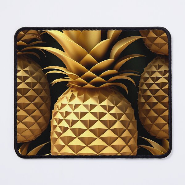 Item preview, Golden Pineapple Pattern on black designed and sold by RLan.