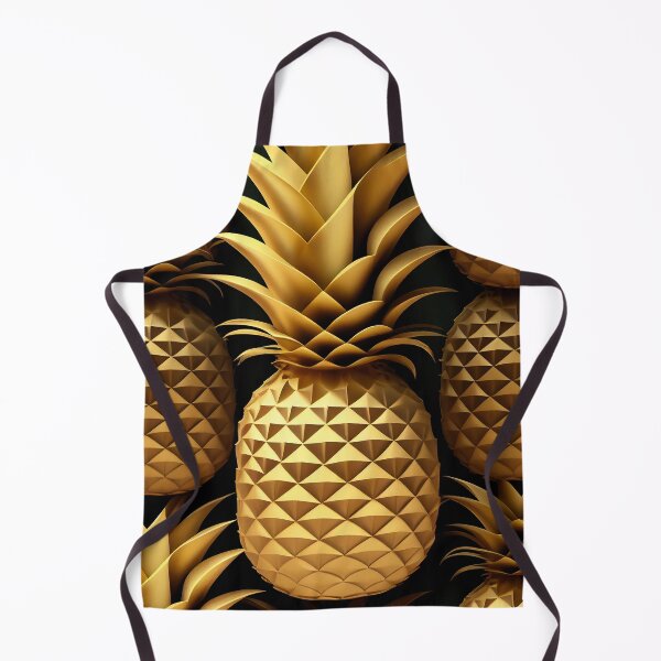 Item preview, Golden Pineapple Pattern on black designed and sold by RLan.