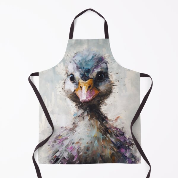 Item preview, Abstract Duckling Art, Purple and Grey Palette Knife Style, Printed Animal for Nursery Wall Décor, Farmyard Animal Art designed and sold by VinceVanSloth.