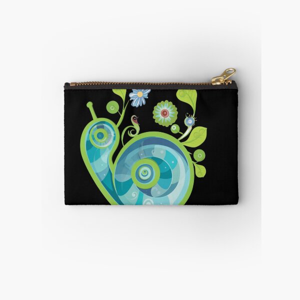 Item preview, Abstract Spiral Swirly Boho Floral Botanical in Fanciful Comfy Cool Colors  designed and sold by Vicki Noble Art.