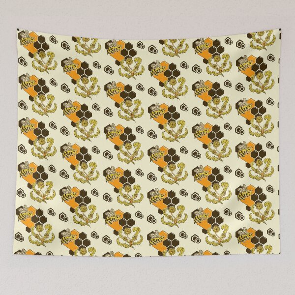 Item preview, Dandelions and Bee Seamless Pattern designed and sold by Sorcend.