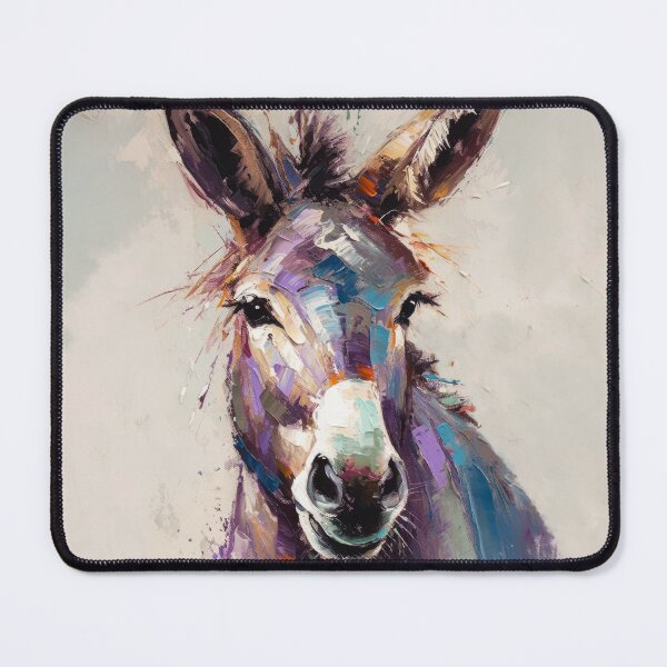 Item preview, Abstract Donkey Farm Animal Painting, Impasto Style Printed Artwork for Nursery Wall Décor, Palette Knife Animal Art designed and sold by VinceVanSloth.